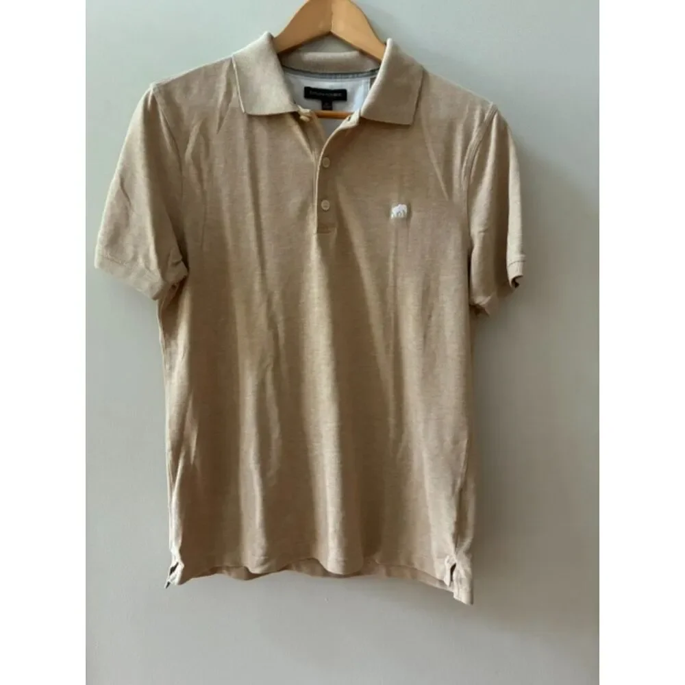 Banana Republic Polo Shirt | Men's Medium | Beige Performance Polo | EUC